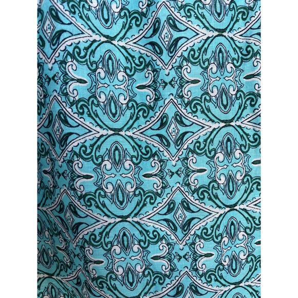 Talbots Linen Square Neck Top Sleeveless Blue Boho Beachy Coastal Large Petite - Picture 6 of 10